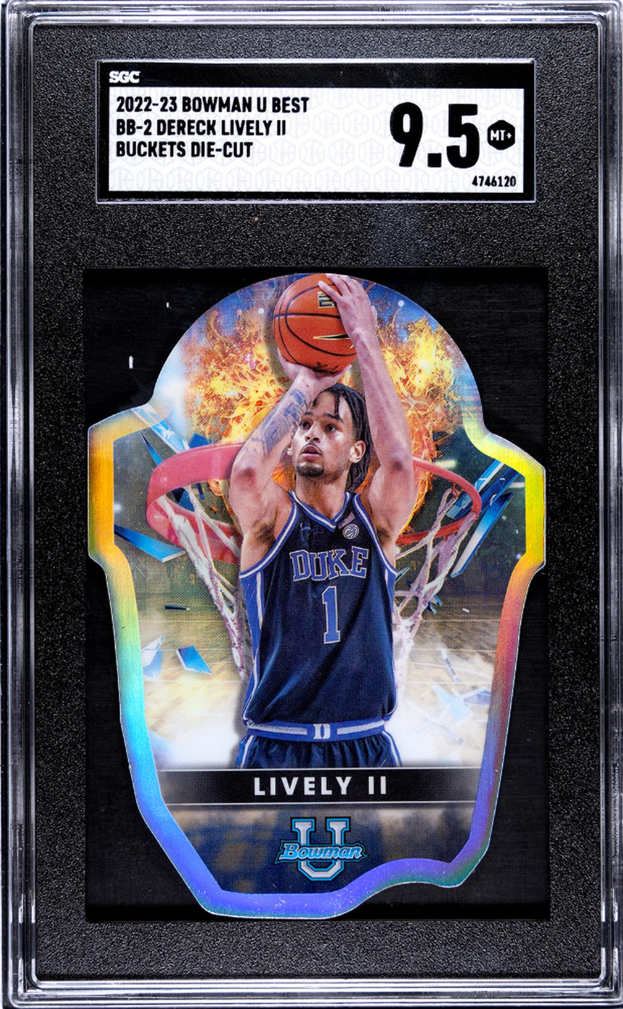 2022-23 Bowman University Best #BB-2 Dereck Lively II Buckets Diecut SGC 9.5