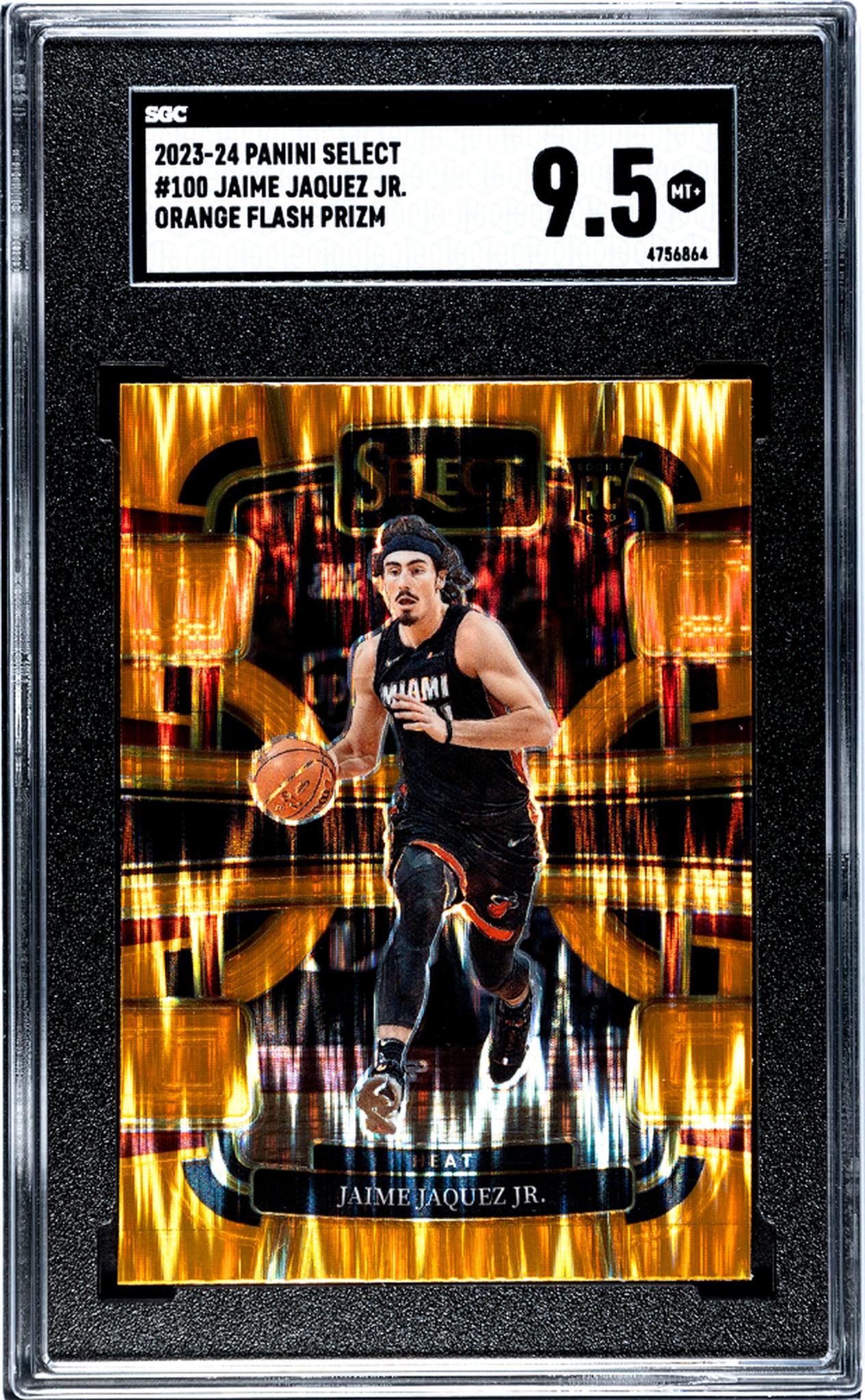 2023-24 Panini Select Orange Flash Prizm Jaime Jaquez Jr. #100 SGC 9.5