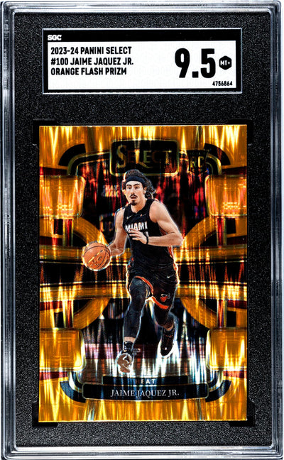 2023-24 Panini Select Jaime Jaquez Jr. #100 Orange Flash Prizm SGC 9.5