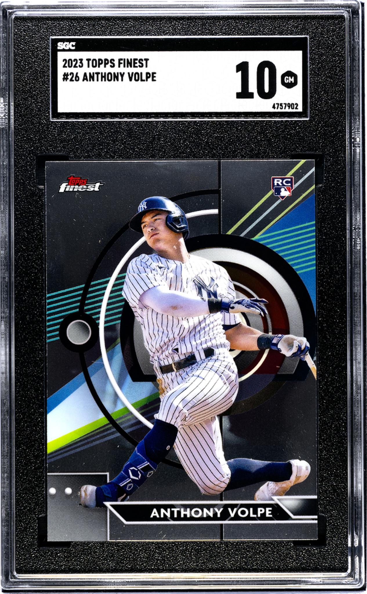2023 Topps Finest #26 Anthony Volpe SGC 10