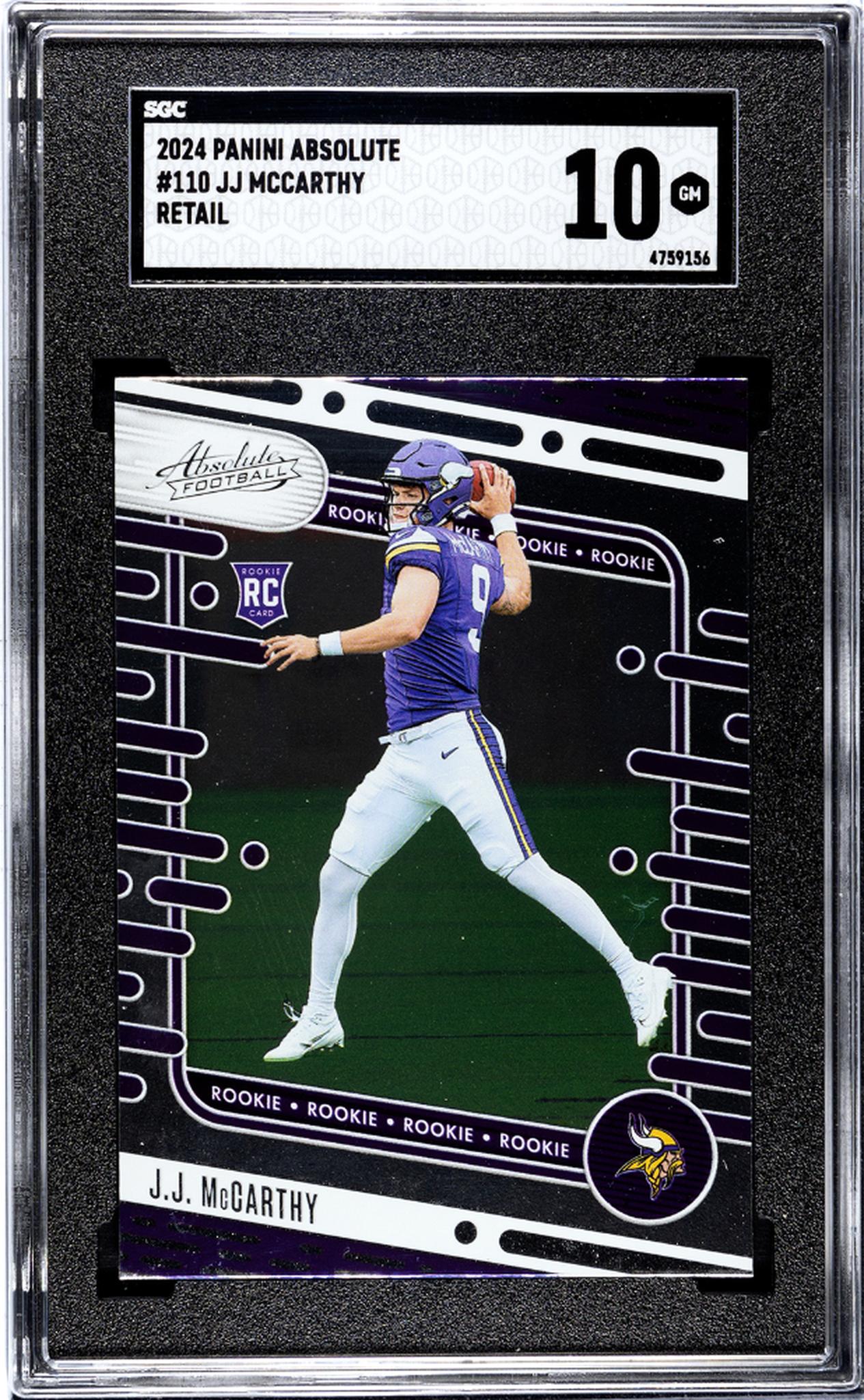 2024 Panini Absolute Retail JJ McCarthy #110 RC SGC 10