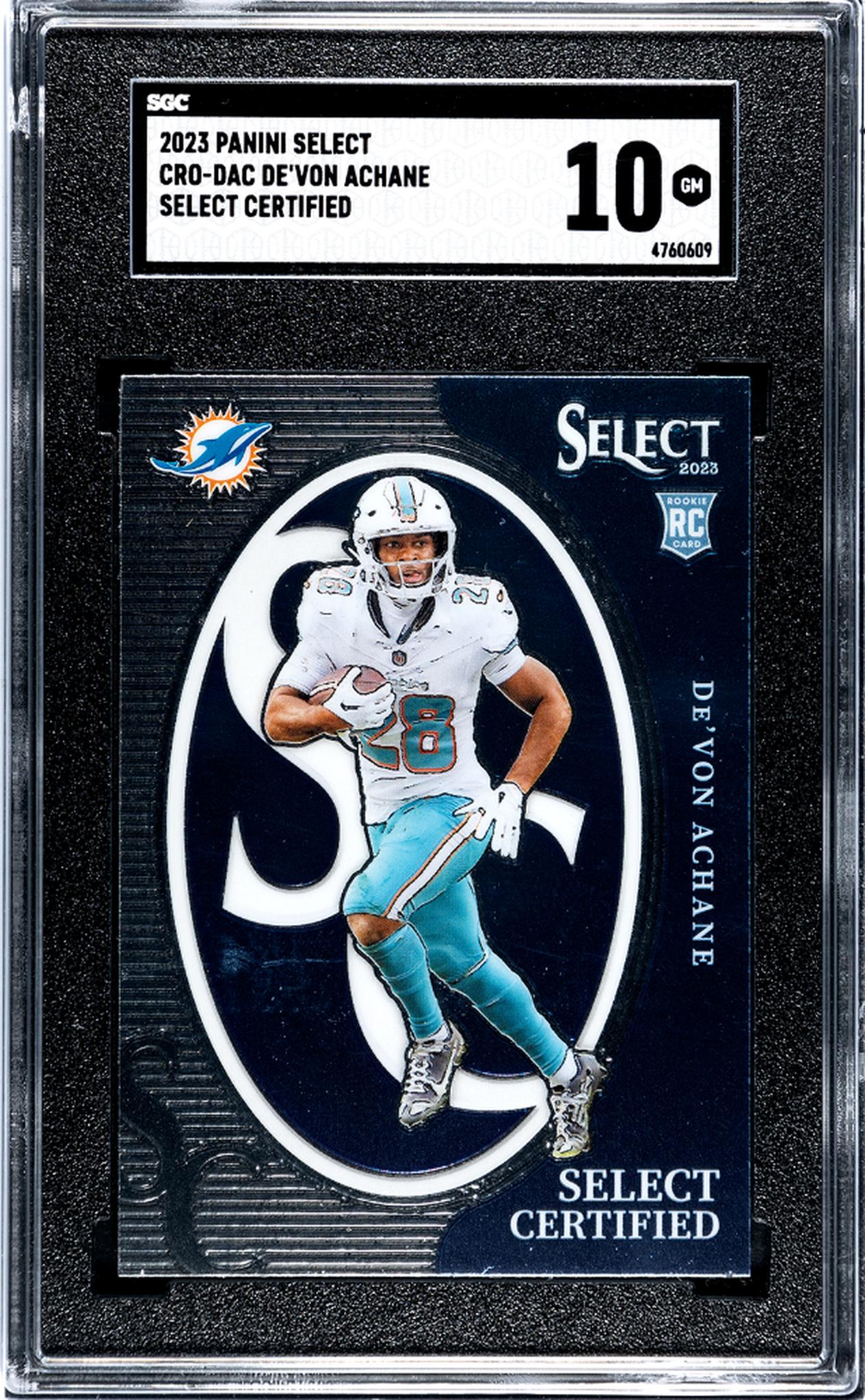 2023 Panini Select #CRO-DAC De'Von Achane Select Certified SGC 10