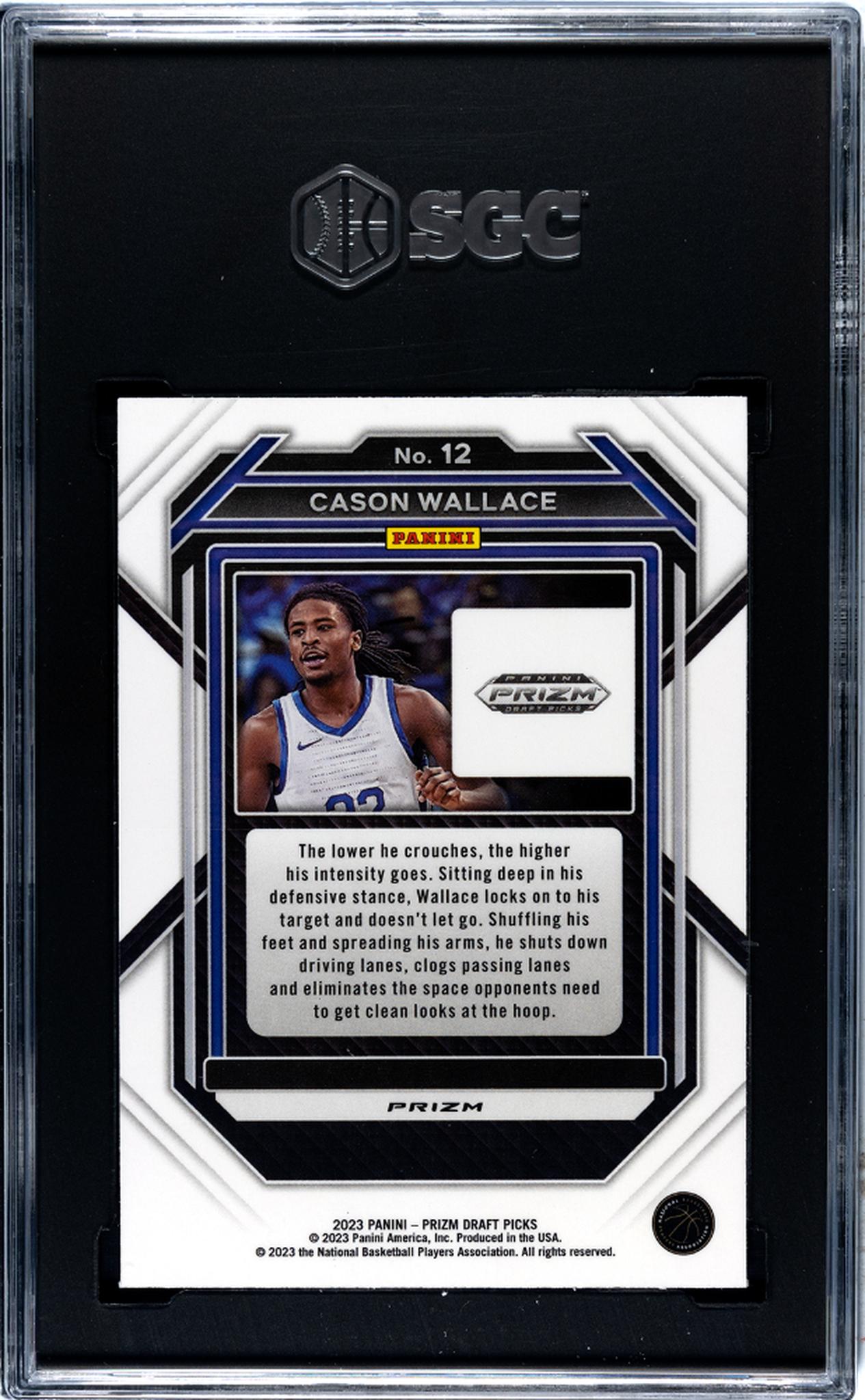 2023 Panini Prizm DP Silver Prizm Cason Wallace #12 RC SGC 9.5