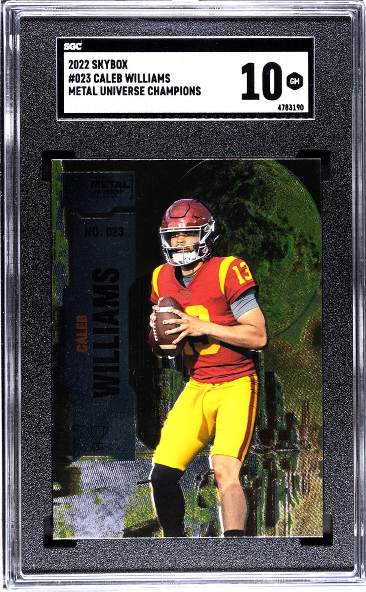 2022 Skybox Metal Universe Champions #023 Caleb Williams SGC 10