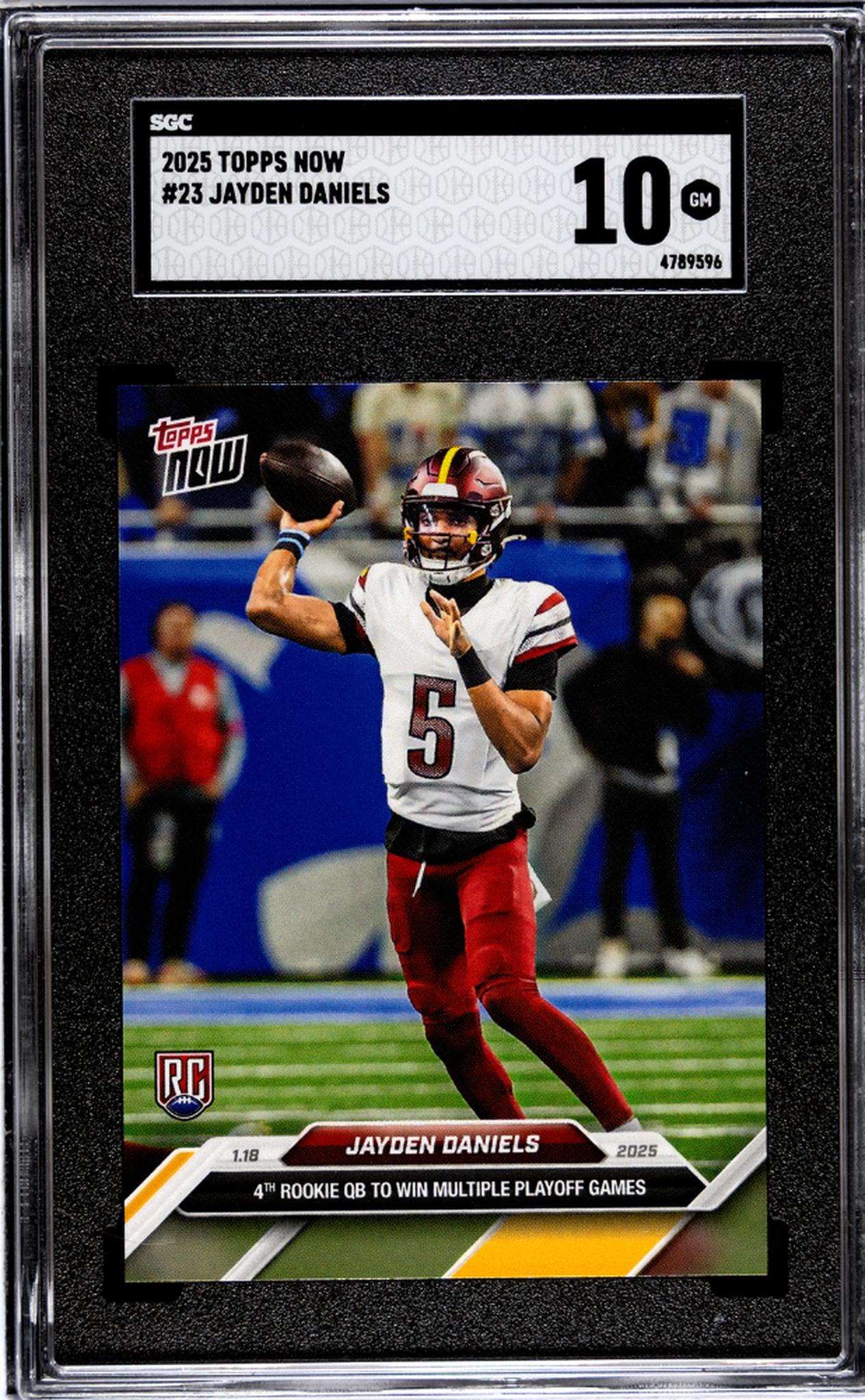 2025 Topps Now #23 Jayden Daniels SGC 10