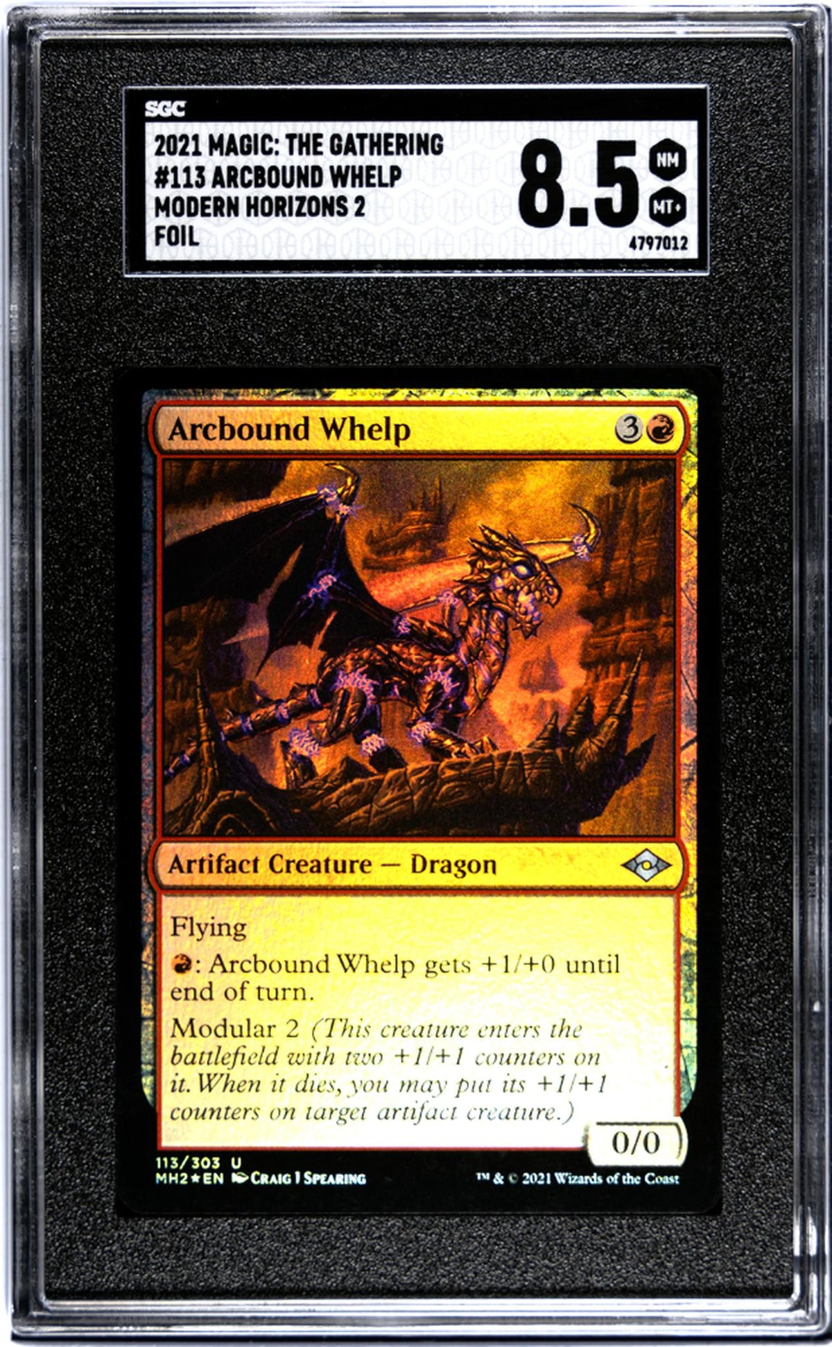 Magic: The Gathering Arcbound Whelp Modern Horizons 2 #113/303 SGC 8.5