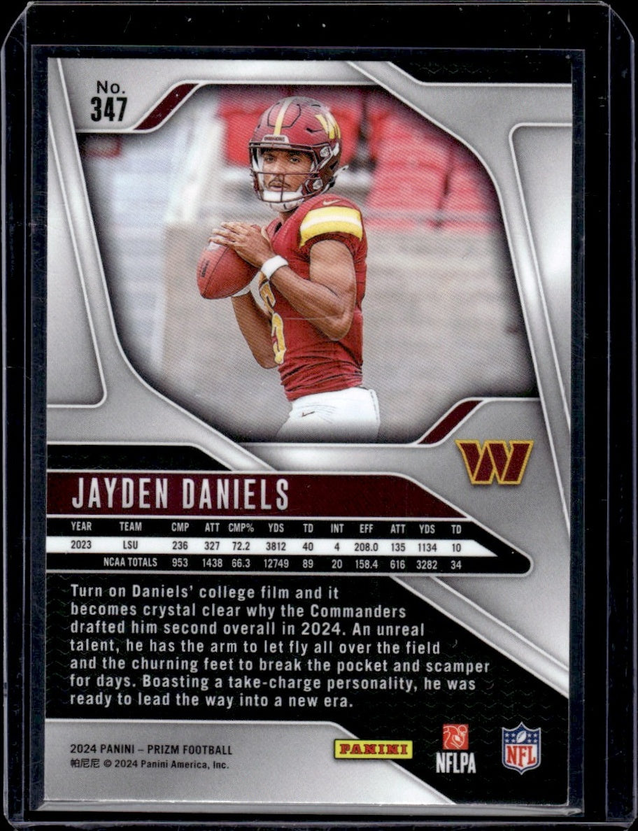 2024 Panini Prizm #347 Jayden Daniels Rookie Washington Commanders