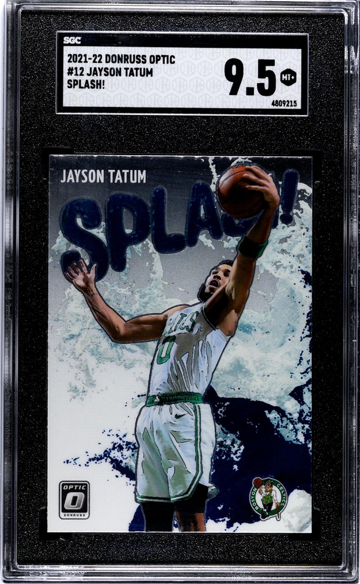 2021-22 Donruss Optic #12 Jayson Tatum Splash! SGC 9.5