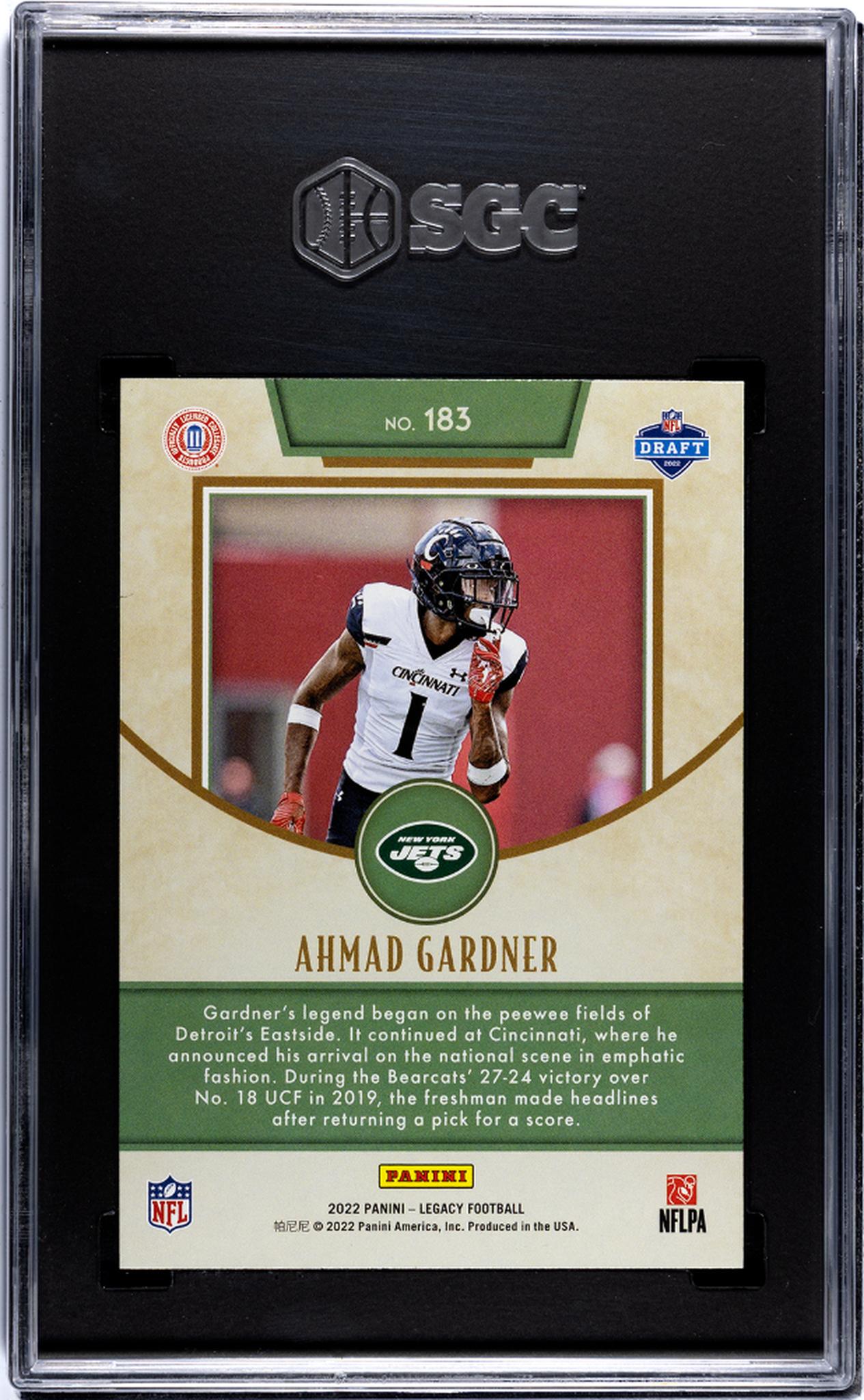 2022 Panini Legacy #183 Ahmad Gardner SGC 9.5