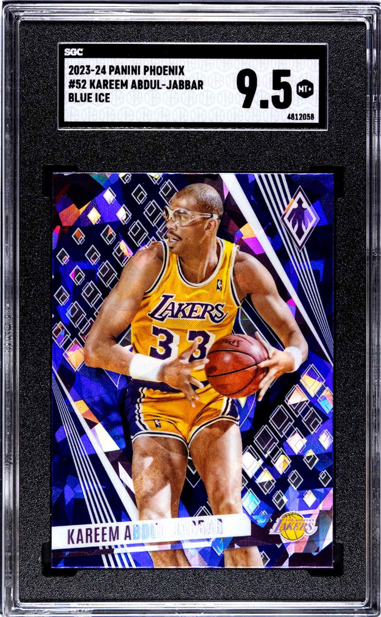 2023-24 Panini Phoenix #52 Kareem Abdul-Jabbar Blue Ice SGC 9.5