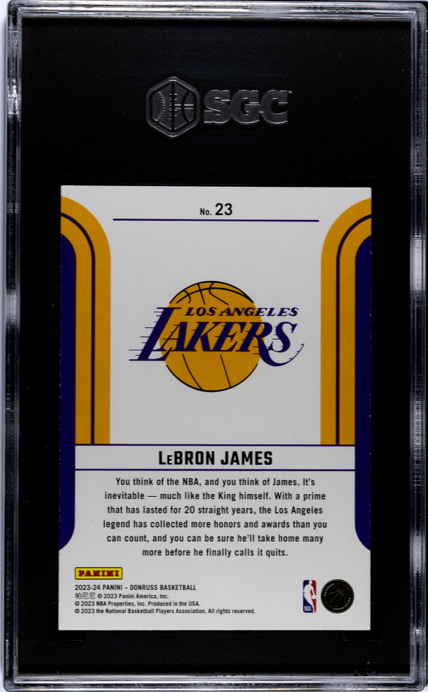 2023-24 Panini Donruss Franchise Features LeBron James #23 SGC 8