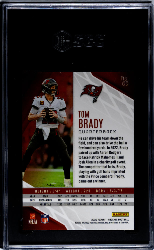 2022 Panini Phoenix Tom Brady #65 SGC 9