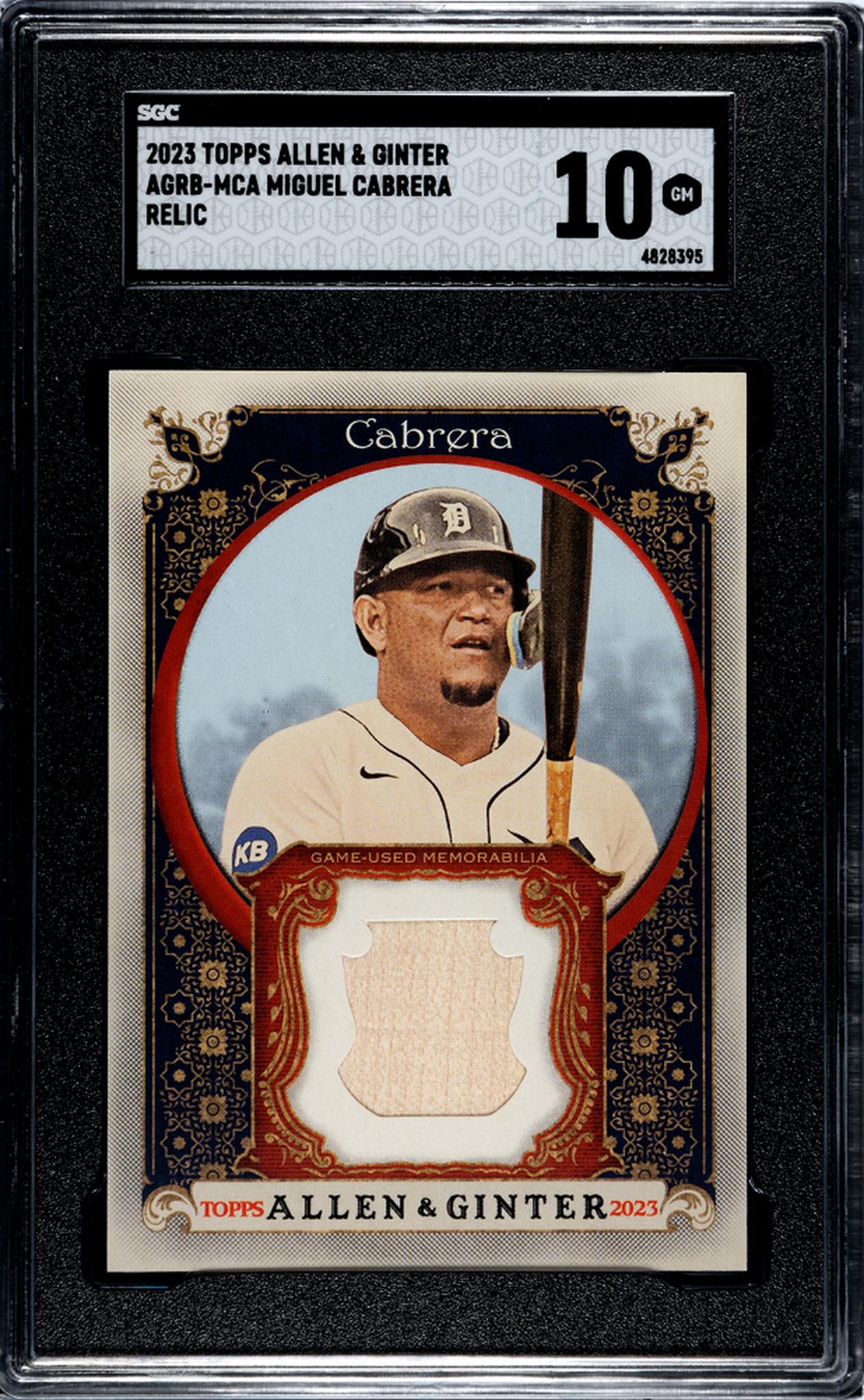 2023 Topps Allen & Ginter #AGRB-MCA Miguel Cabrera Relic SGC 10
