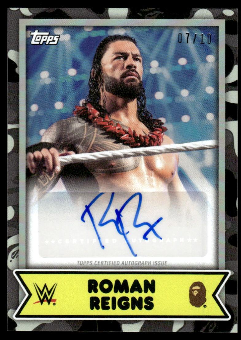 2025 Topps 4A Roman Reigns Topps Certified Autograph /10 VG