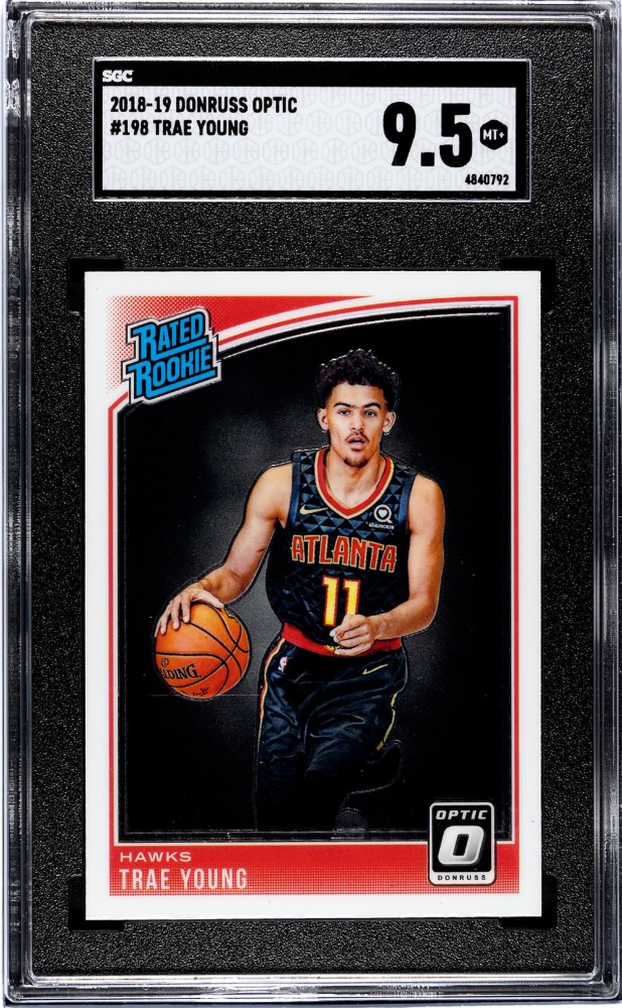 2018 Panini Donruss Optic #198 Trae Young Rated Rookie SGC 9.5