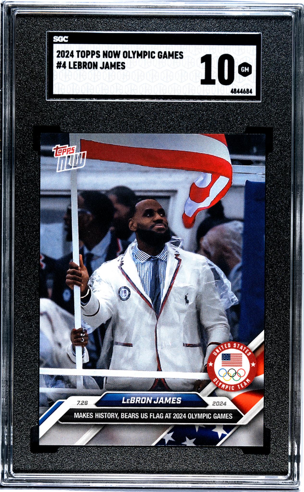 2024 Topps Now Olympic Games #4 Lebron James SGC 10