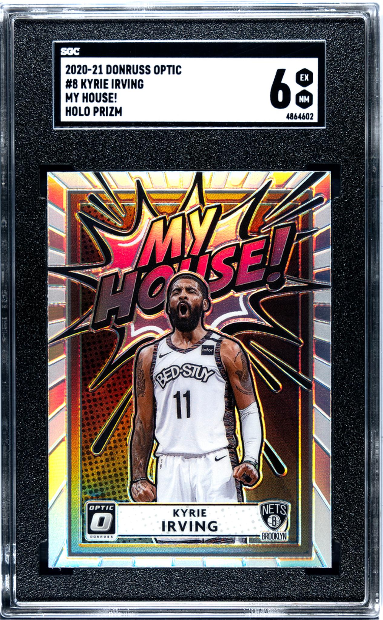 2020-21 Donruss Optic #8 Kyrie Irving My House! Holo Prizm SGC 6