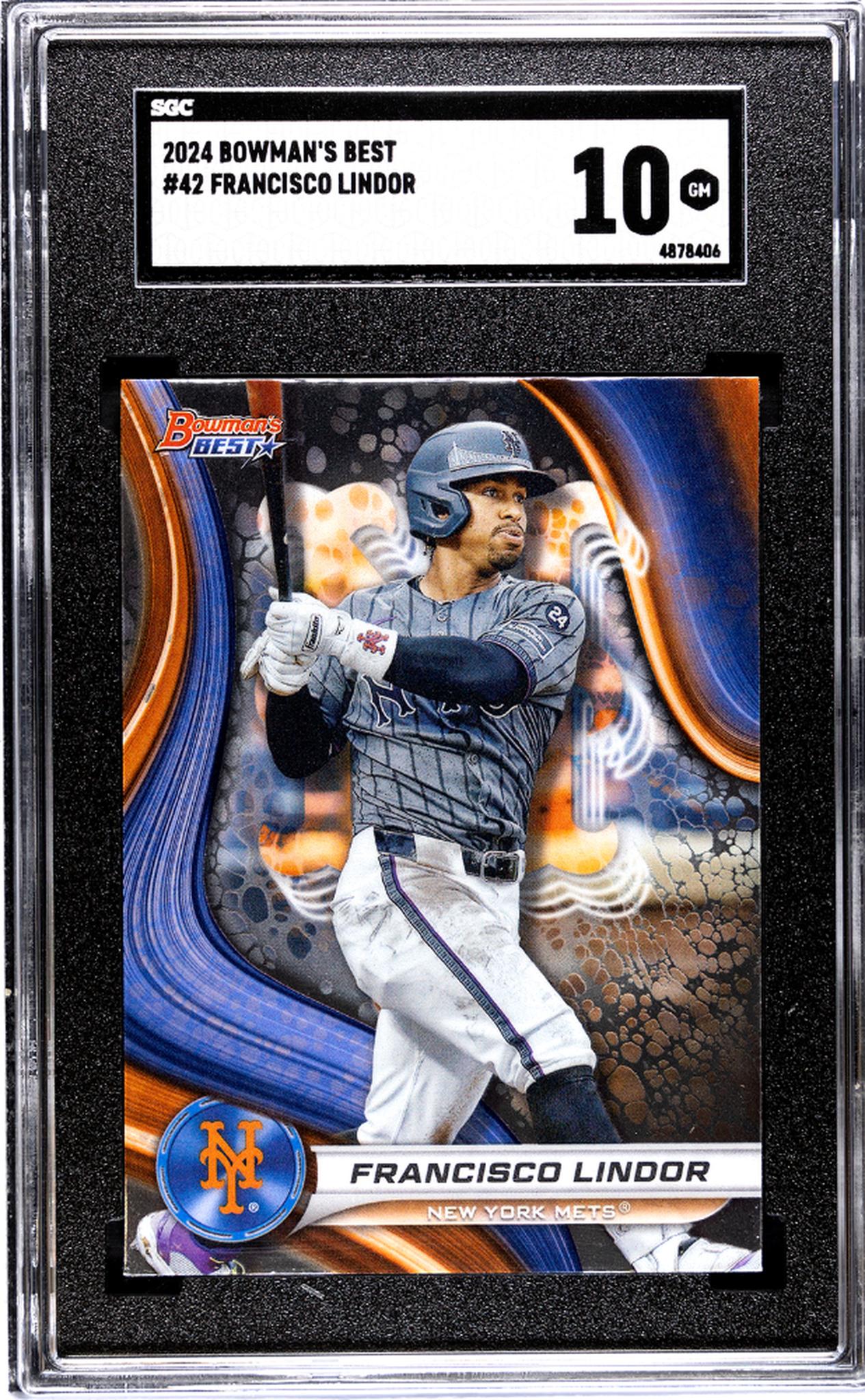 2024 Bowman's Best #42 Francisco Lindor SGC 10