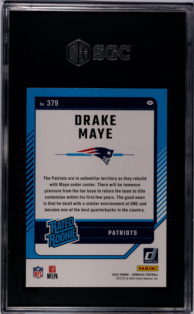 2024 Donruss #379 Drake Maye SGC 9