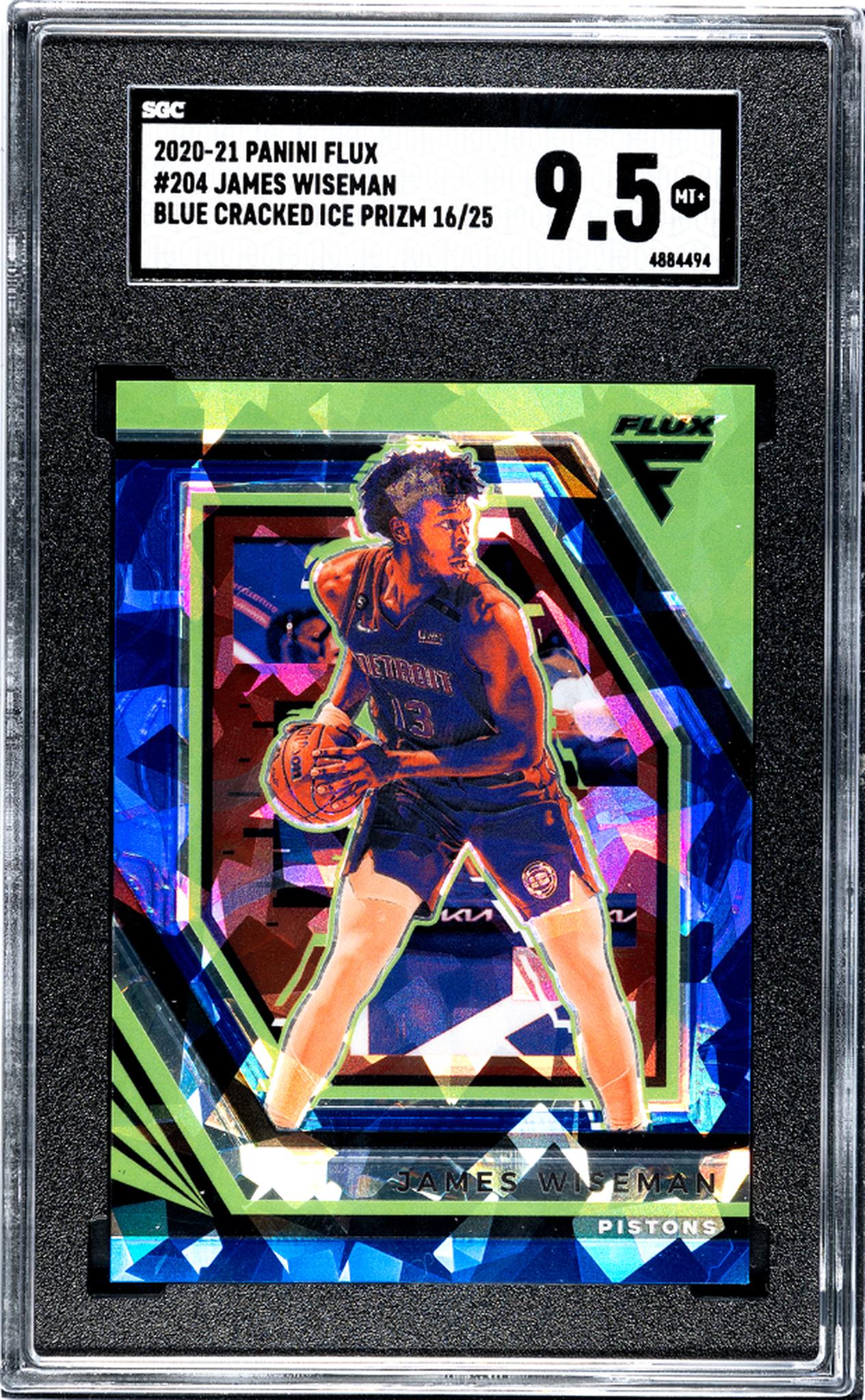 2022 Panini Flux #43 James Wiseman Blue /25 SGC 9.5