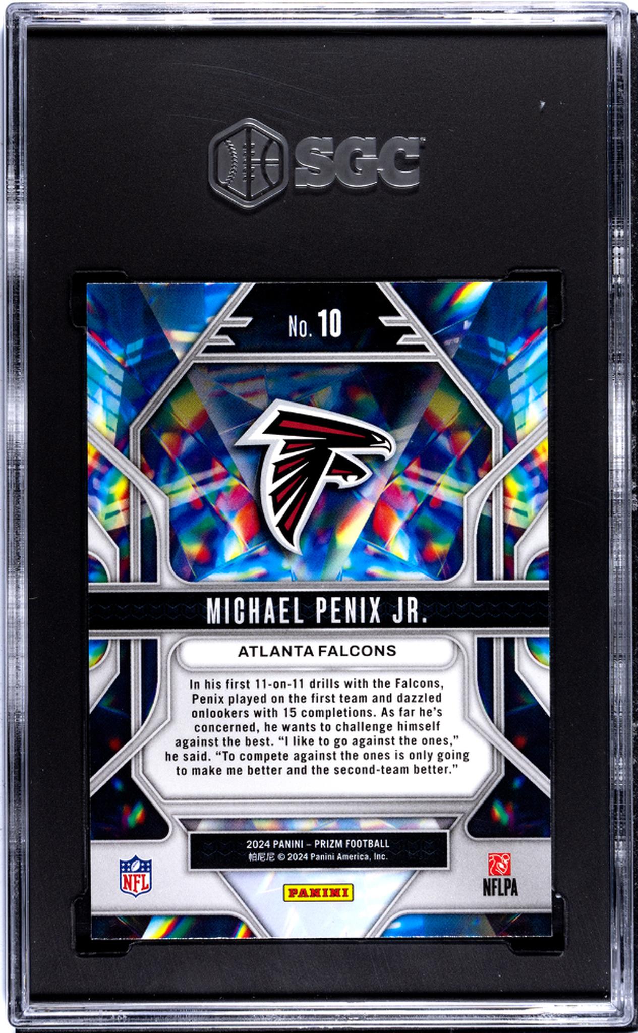 2024 Panini Prizm Prizmatic Michael Penix Jr. #10 RC SGC 9.5