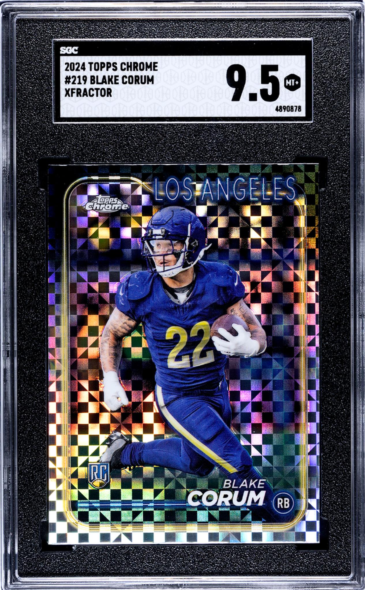 2024 Topps Chrome XFractor Blake Corum #219 RC SGC 9.5