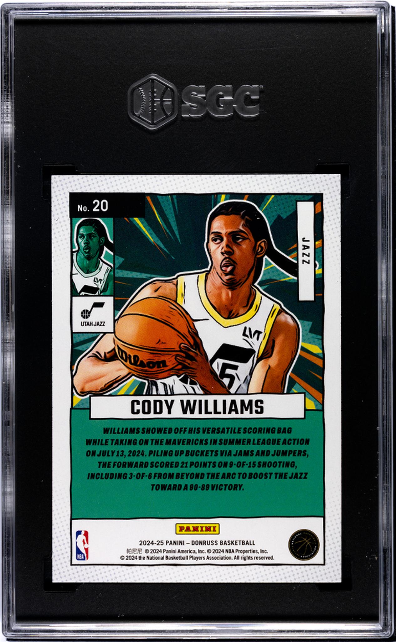 2024 Donruss #20 Cody Williams Net Marvels SGC 10