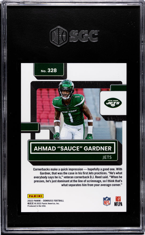 2022 Donruss #328 Ahmad Gardner Premium Press Proof SGC 9