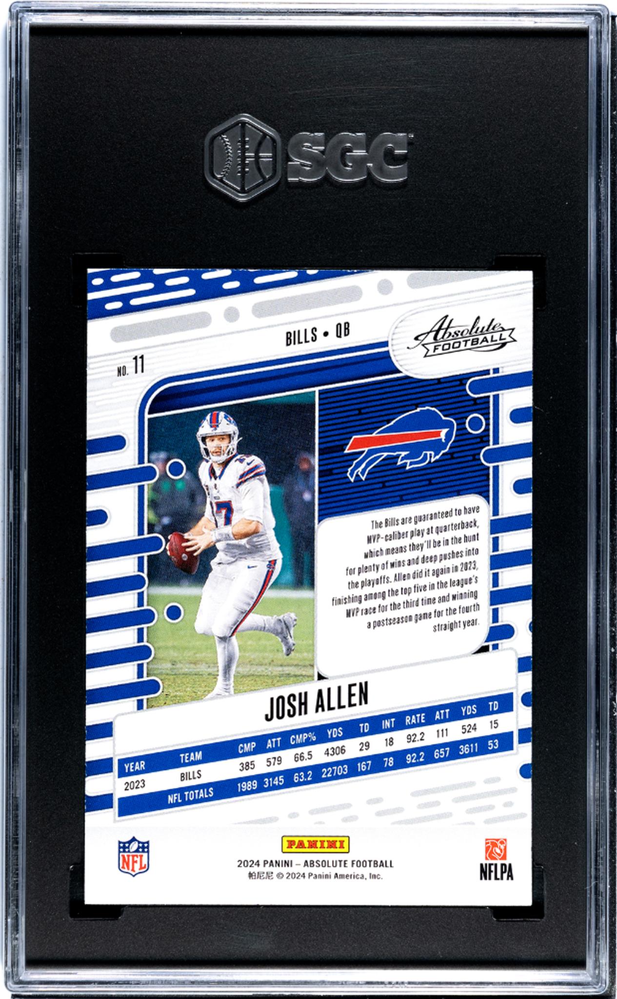 2024 Panini Absolute #11 Josh Allen Retail SGC 10