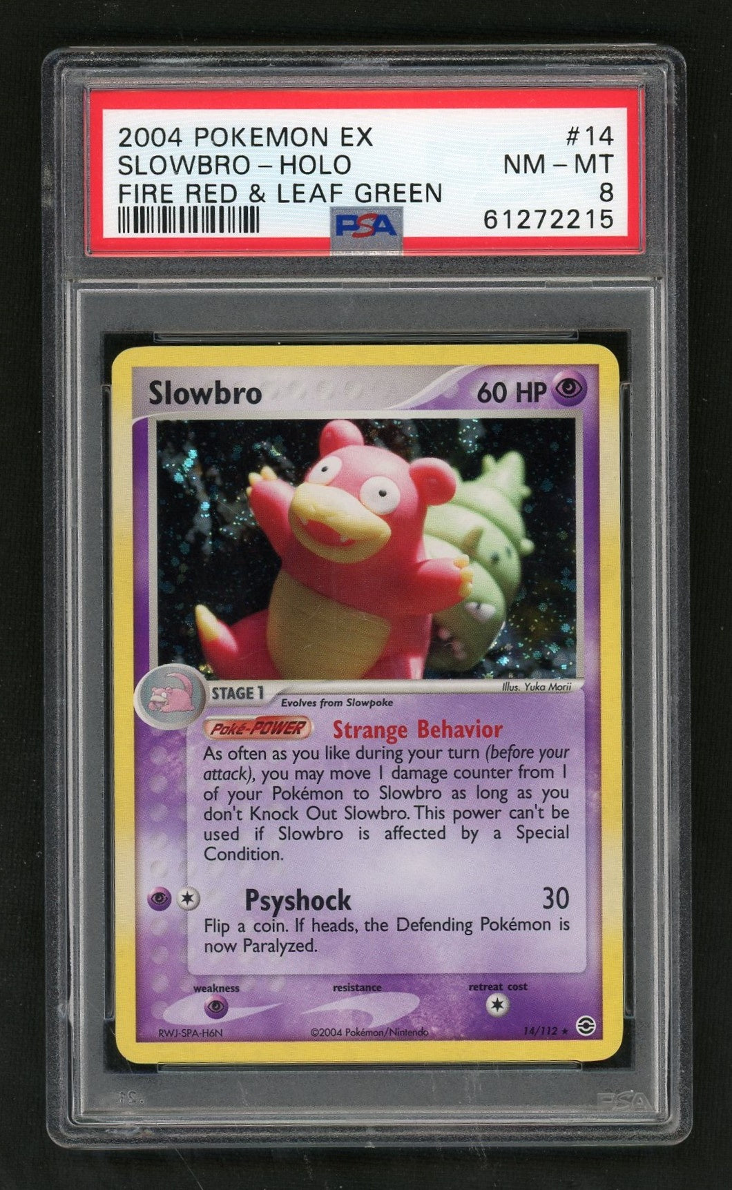 2004 Pokemon Ex Fire Red Leaf Green Holo Slowbro #14 PSA 8