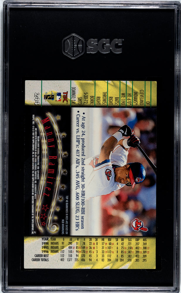 1997 Stadium Club Matrix Manny Ramirez #244 SGC 8.5