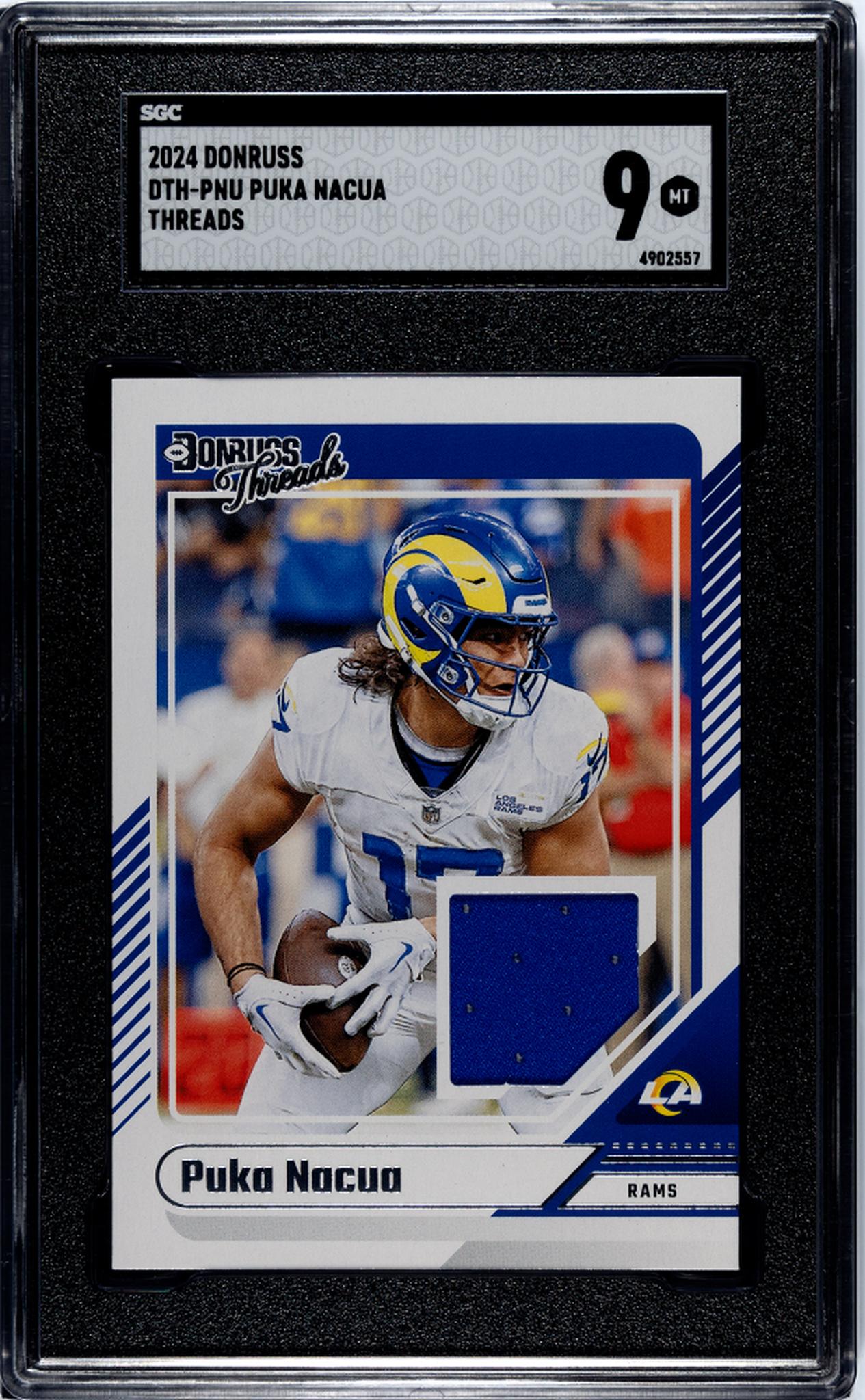 2024 Donruss Threads Puka Nacua DTH-PNU Patch SGC 9