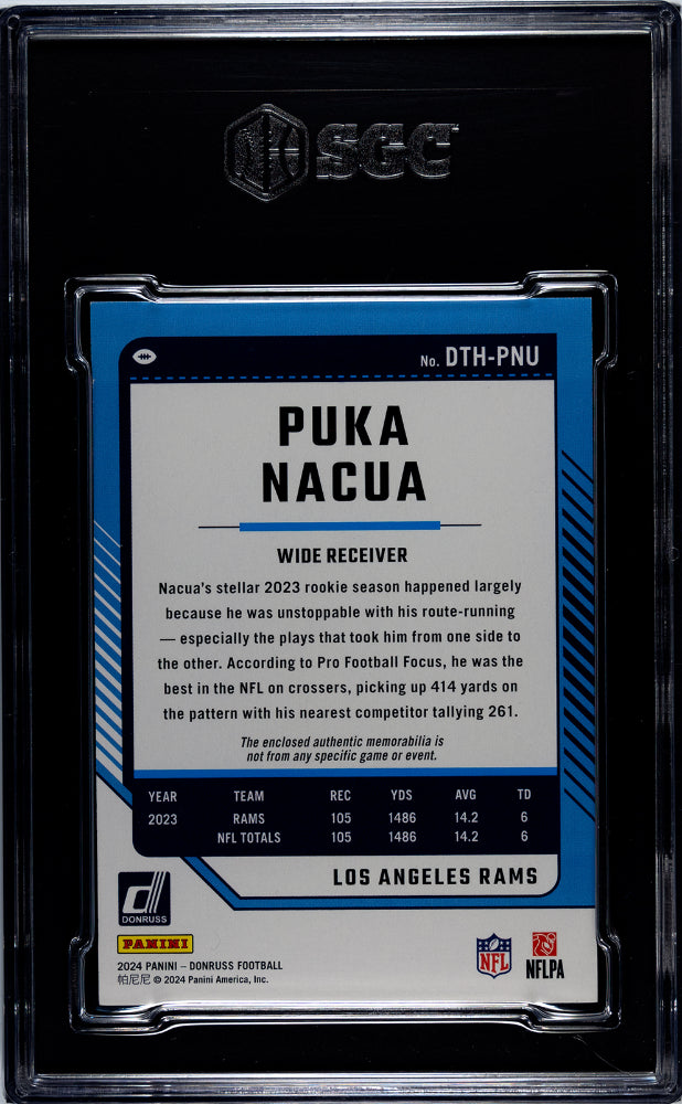2024 Donruss Threads Puka Nacua DTH-PNU Patch SGC 9