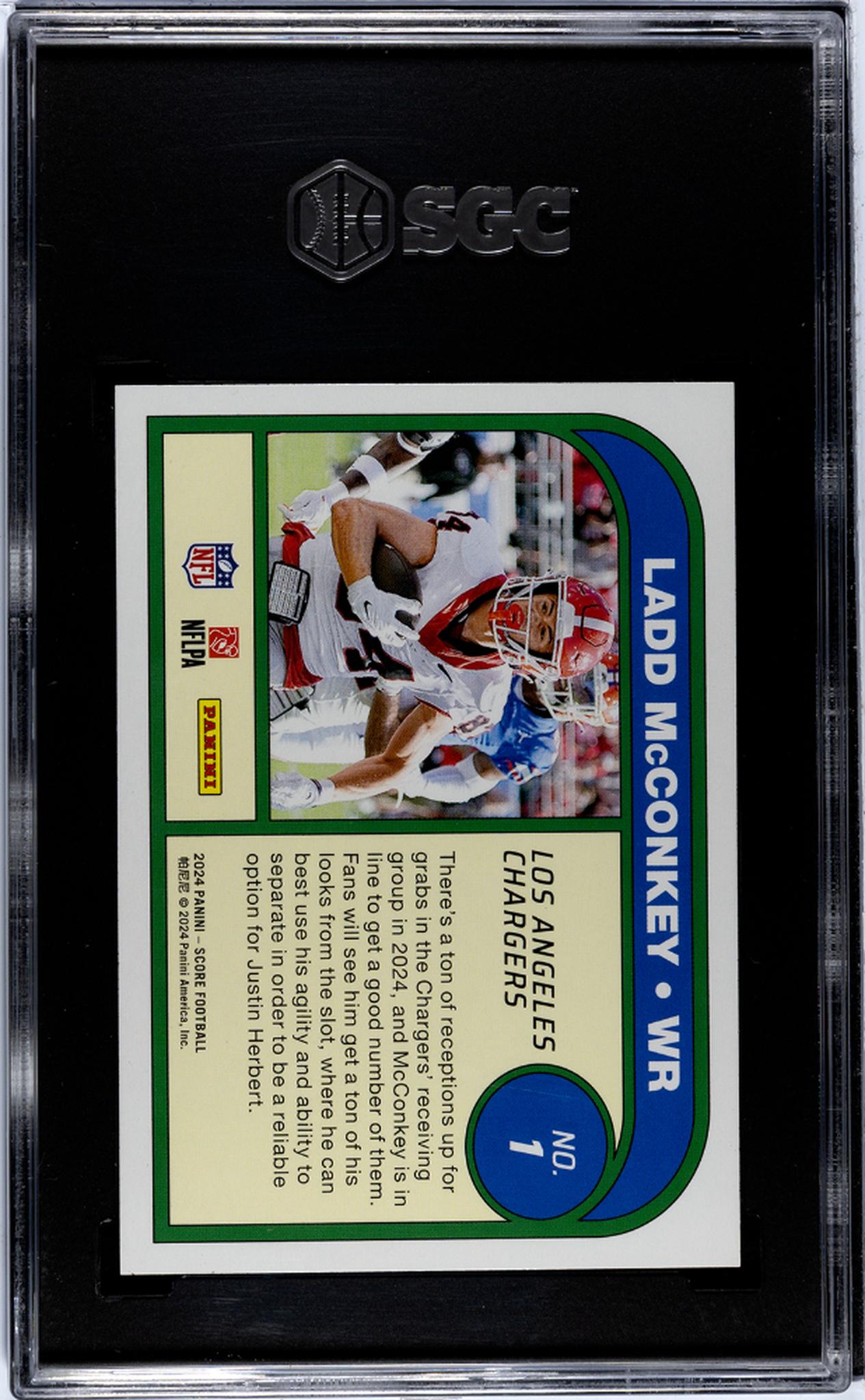 2024 Panini Score #1 Ladd Mcconkey Protential SGC 10