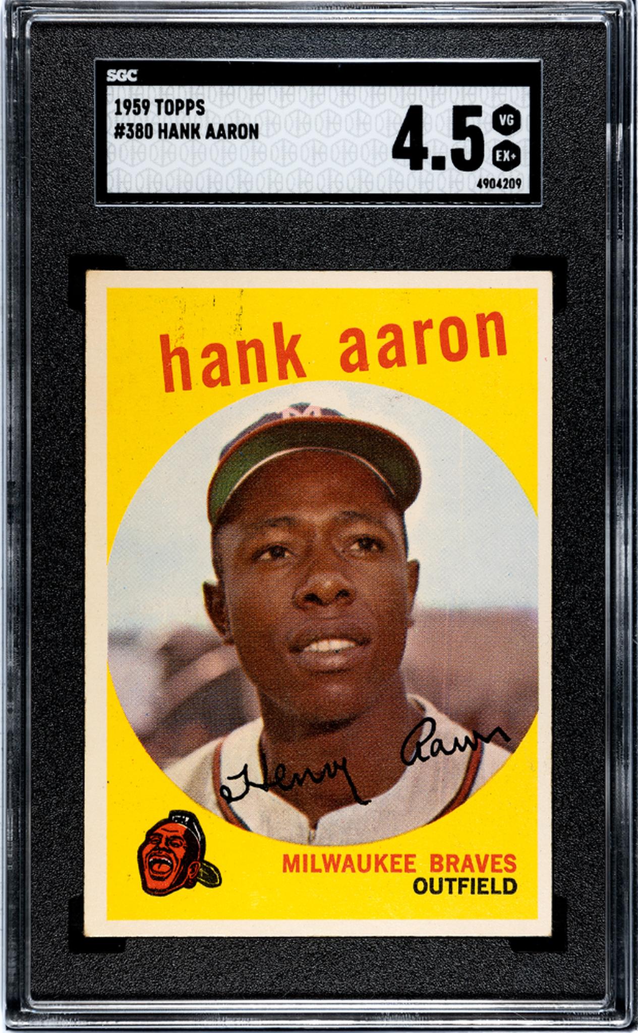 1959 Topps Baseball Hank Aaron #380 SGC 4.5