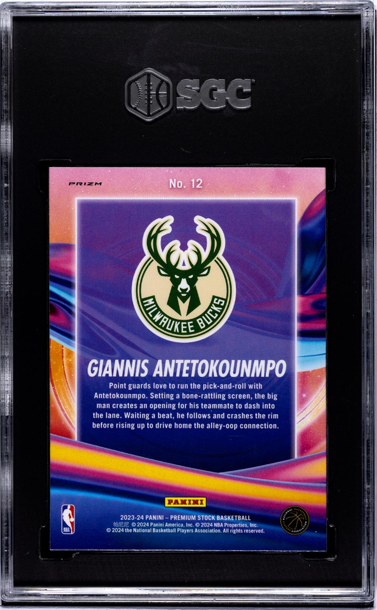 2023 NBA Hoops #12 GIANNIS ANTETOKOUNMPO Anti Gravity SGC 7