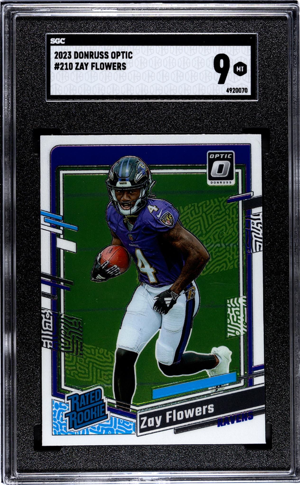 2023 Panini Donruss Optic #210 Zay Flowers  Rookie  SGC 9