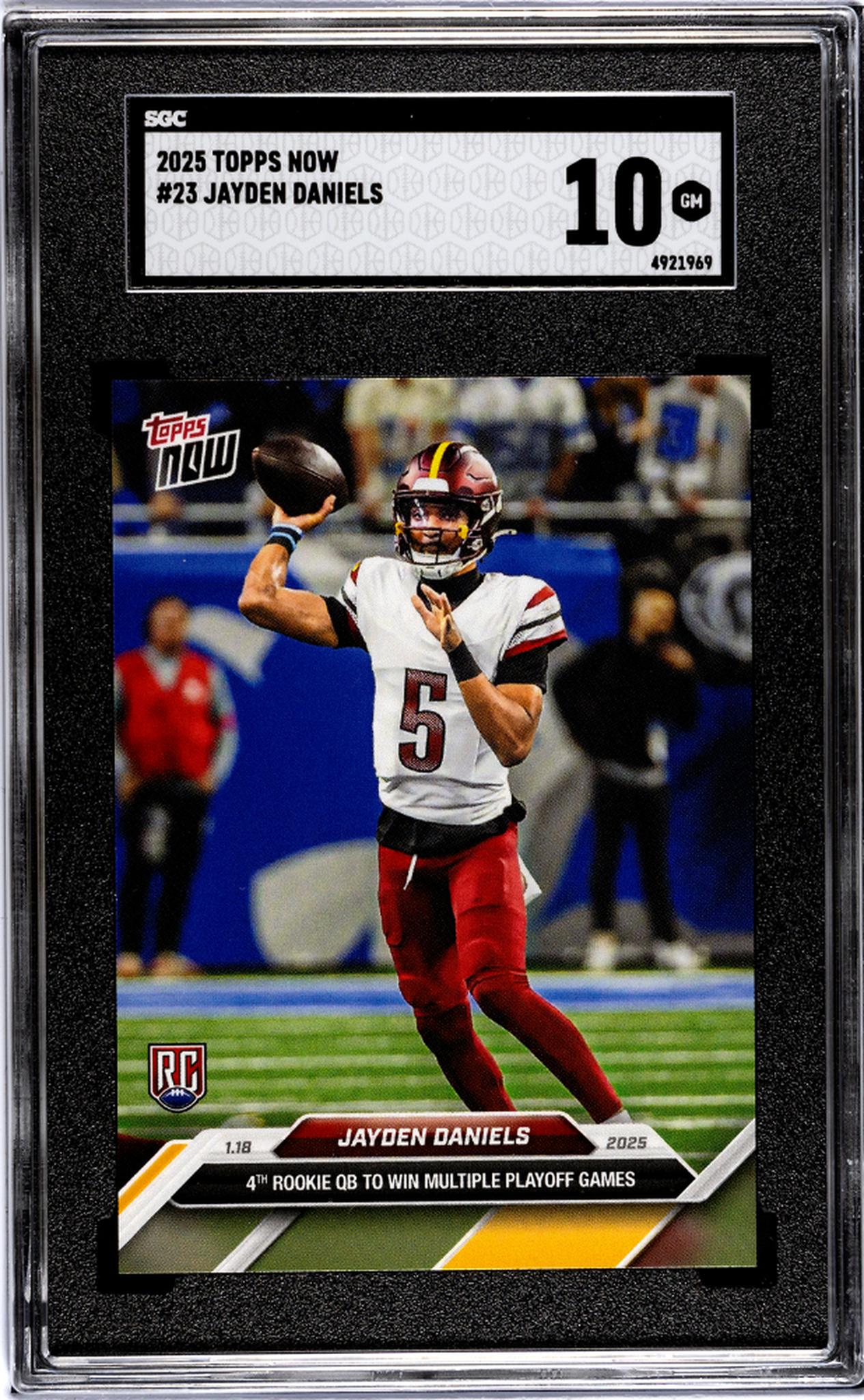 2025 Topps Now #23 Jayden Daniels SGC 10