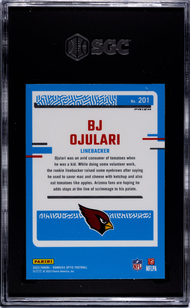 2023 Panini Donruss Optic #201 BJ Ojulari Holo Rookie SGC 9.5