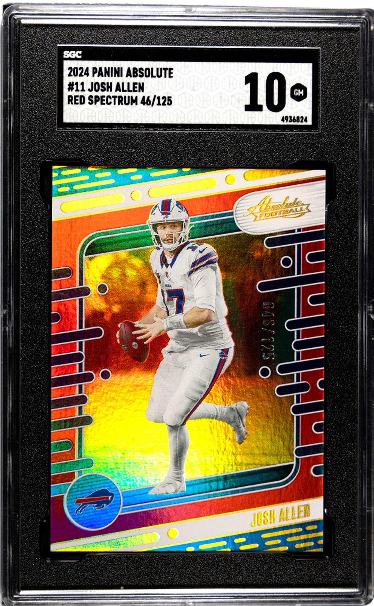 2024 Panini Absolute #11 Josh Allen Red Spectrum /125 SGC 10