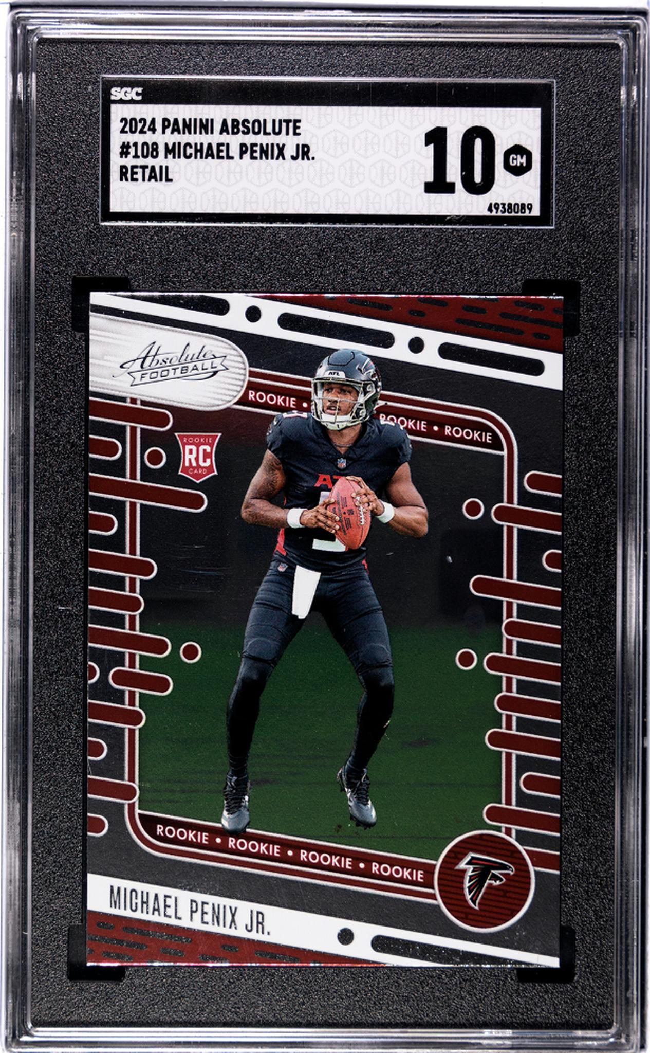 2024 Panini Absolute Football Michael Penix Jr. #108 RC SGC 10