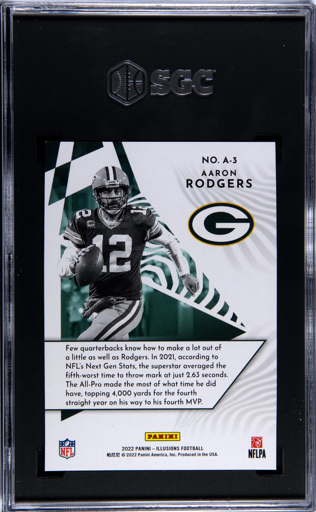 2022 Panini Illusions Aaron Rodgers Amazing #A-3 SGC 10