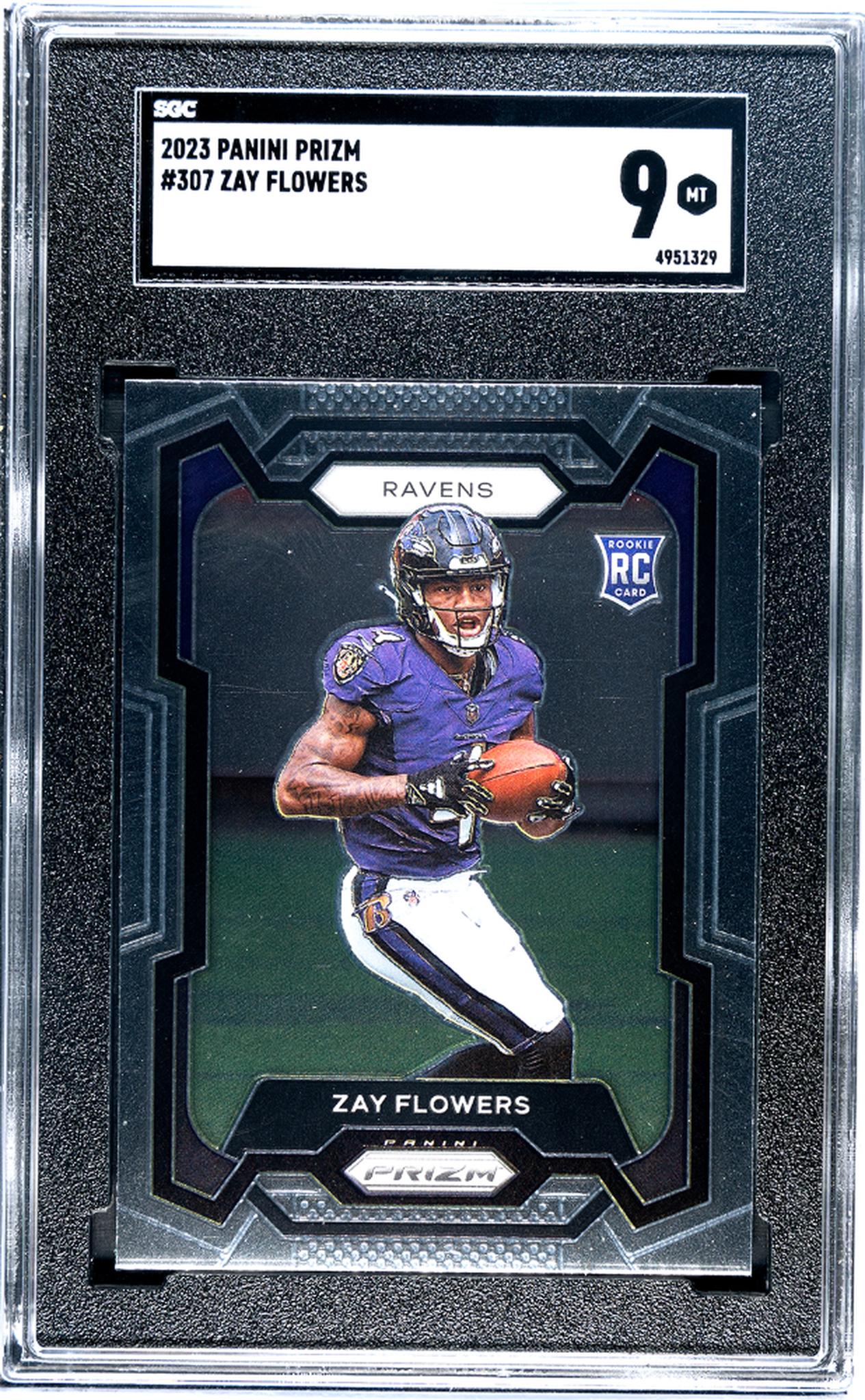 2023 Panini Prizm #307 Zay Flowers  Rookie  SGC 9