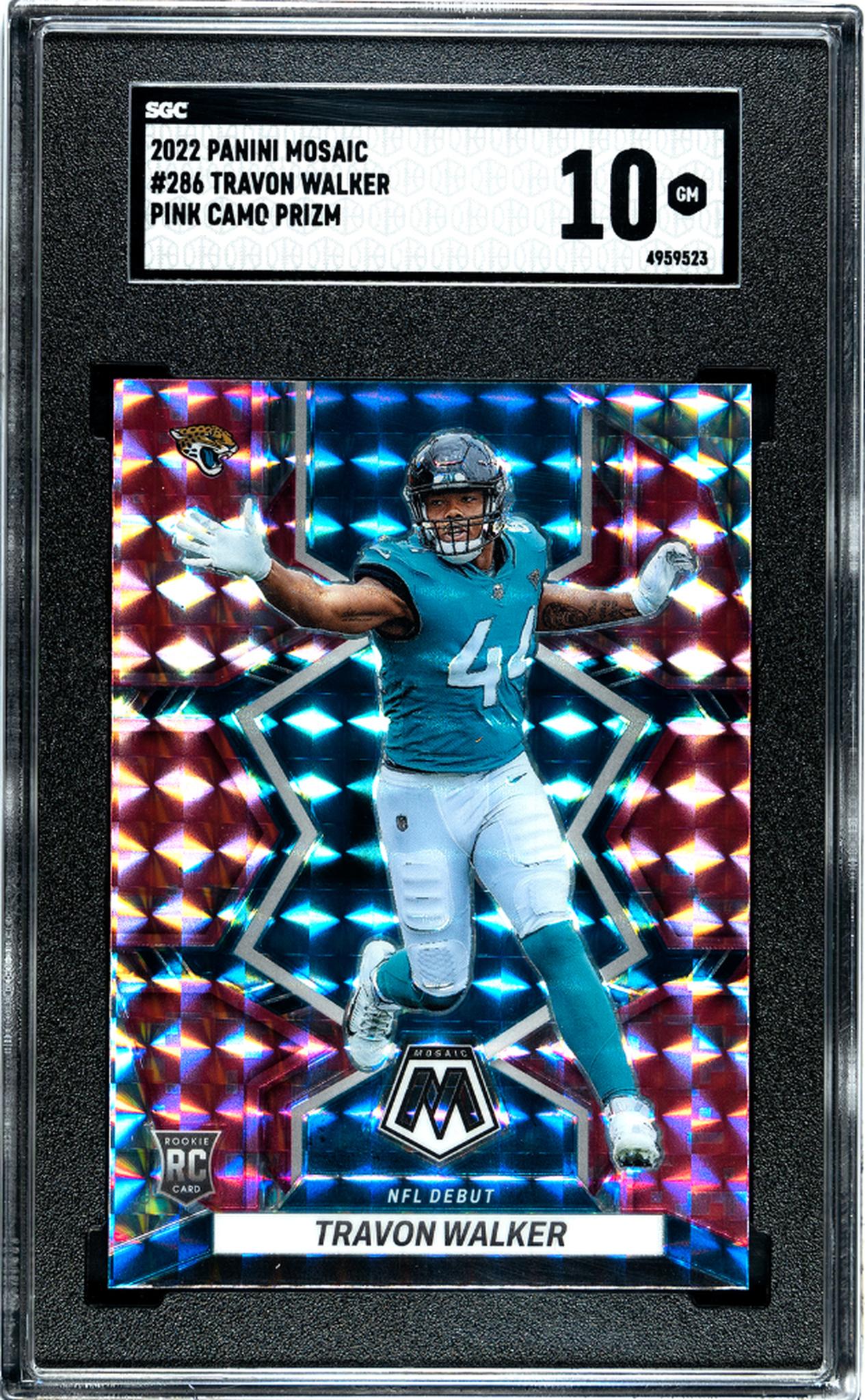 2022 Panini Mosaic #286 Travon Walker Pink Rookie SGC 10