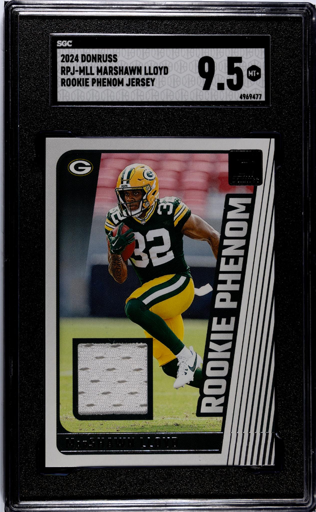 2024 Donruss #RPJ-MLL Marshawn Lloyd Rookie Phenom Jersey SGC 9.5