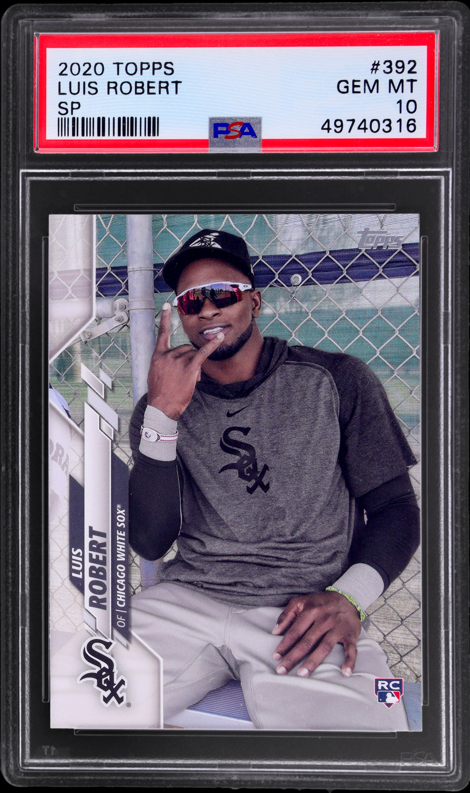 2020 Topps SP Luis Robert #392 PSA 10 RC