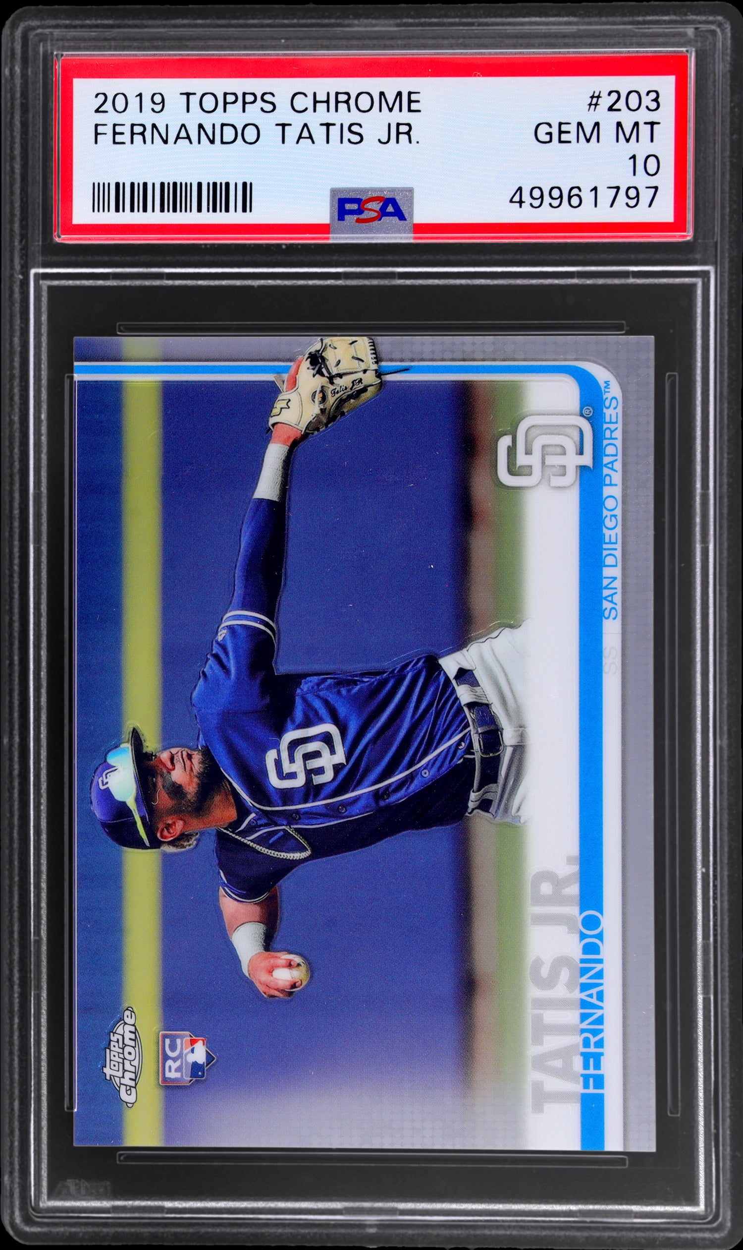2019 Topps Chrome Fernando Tatis Jr. #203 RC PSA 10