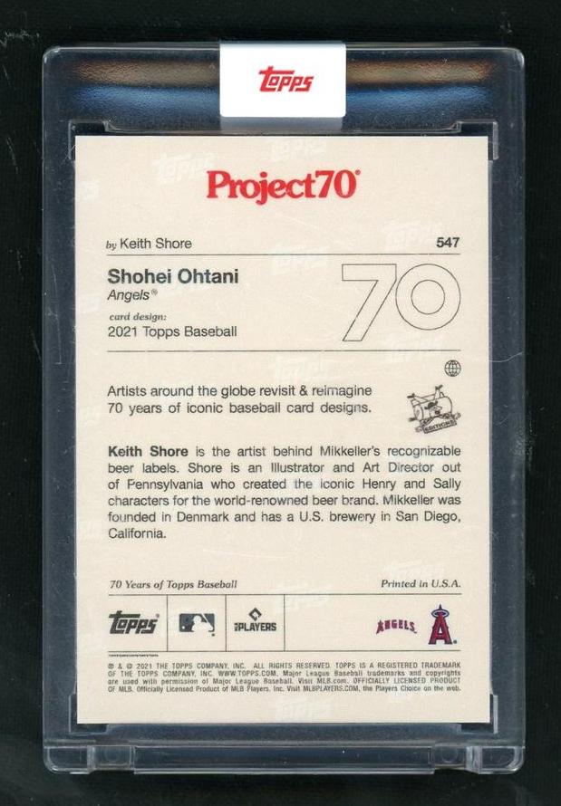2021 Topps Baseball 547 Shohei Ohtani Project70 Angels
