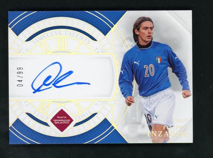 2022 Panini National Treasures Filippo Inzaghi Timeless Talents Auto #TS-FI /99