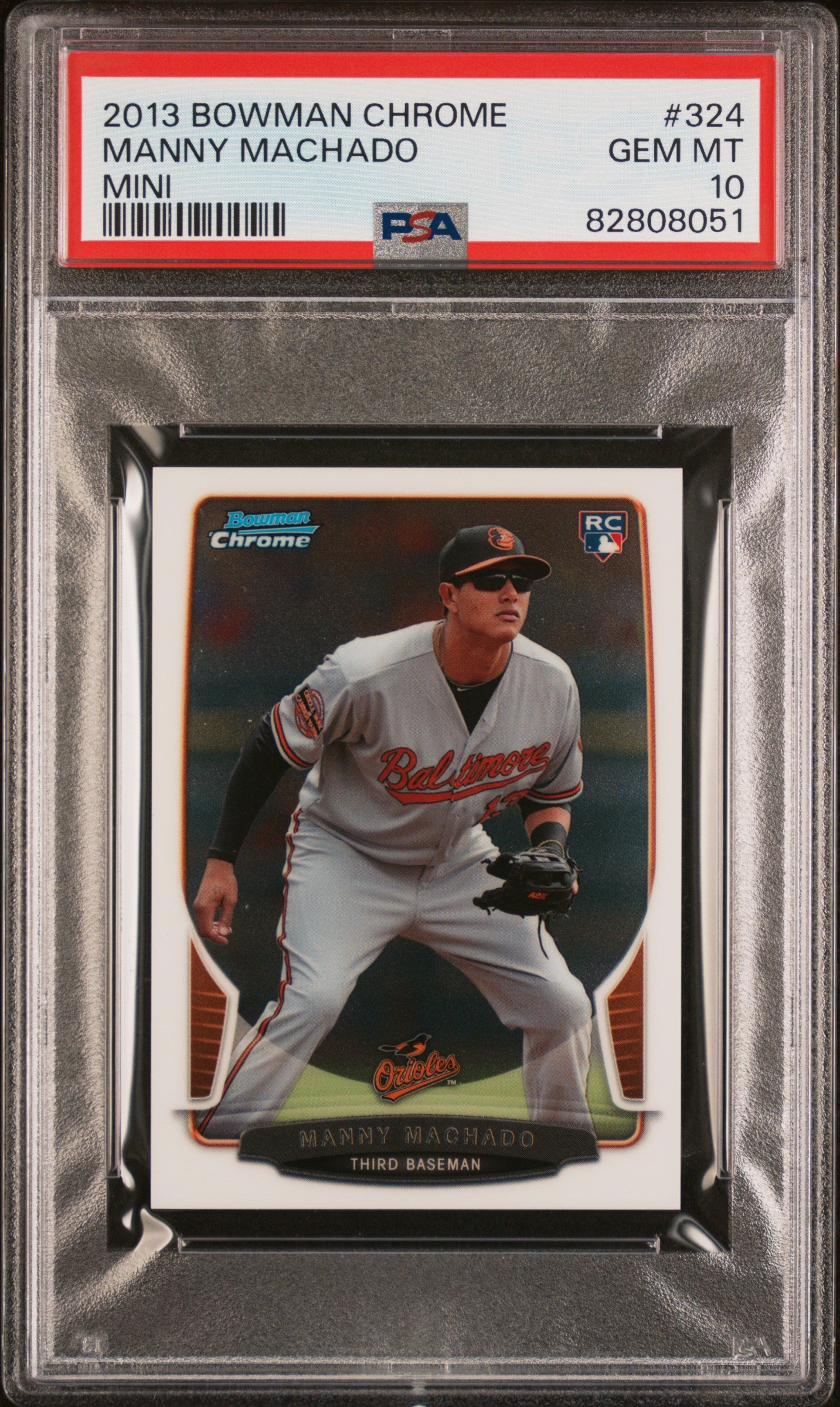 2013 Bowman Chrome Mini Manny Machado RC #324 PSA 10